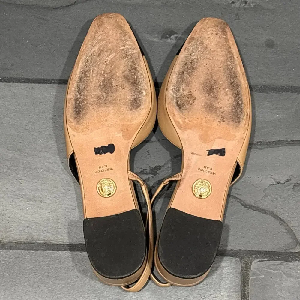 Veronica Beard Cecile Leather Cap Slingback - 6.5M